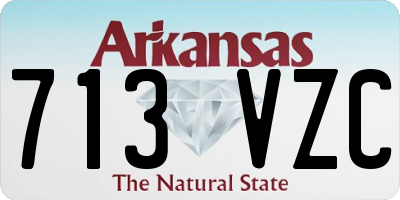AR license plate 713VZC