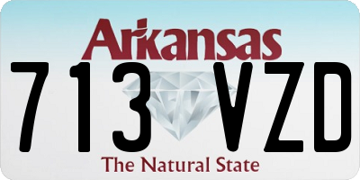 AR license plate 713VZD