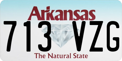 AR license plate 713VZG
