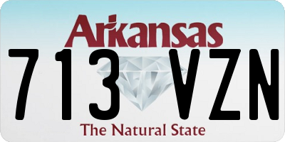 AR license plate 713VZN