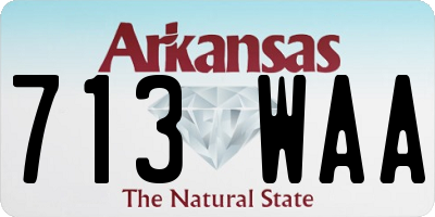 AR license plate 713WAA