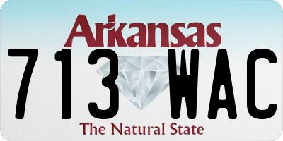 AR license plate 713WAC