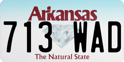 AR license plate 713WAD