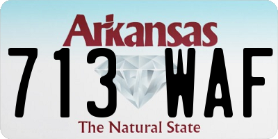 AR license plate 713WAF