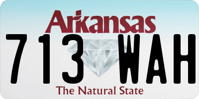 AR license plate 713WAH