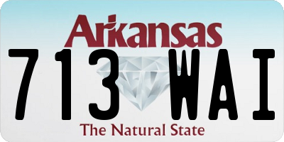 AR license plate 713WAI