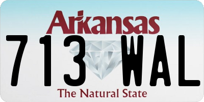AR license plate 713WAL