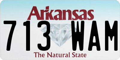 AR license plate 713WAM