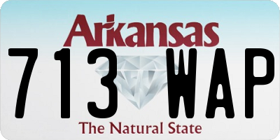 AR license plate 713WAP