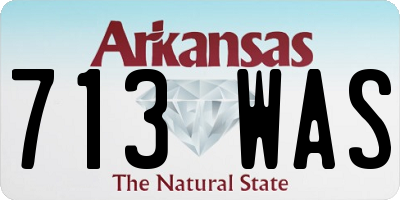 AR license plate 713WAS