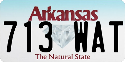 AR license plate 713WAT