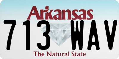 AR license plate 713WAV