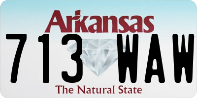 AR license plate 713WAW