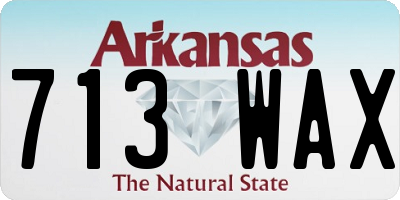 AR license plate 713WAX