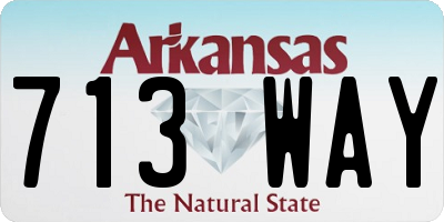 AR license plate 713WAY