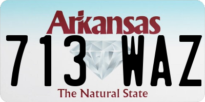 AR license plate 713WAZ