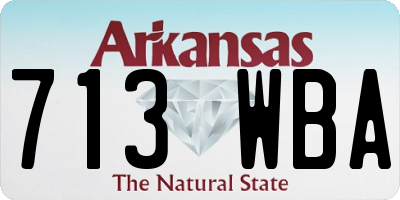 AR license plate 713WBA