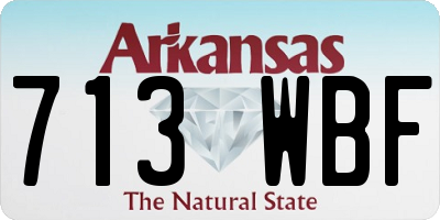 AR license plate 713WBF