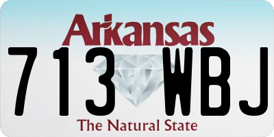 AR license plate 713WBJ
