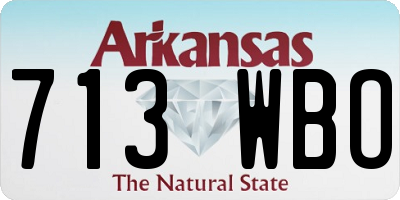 AR license plate 713WBO
