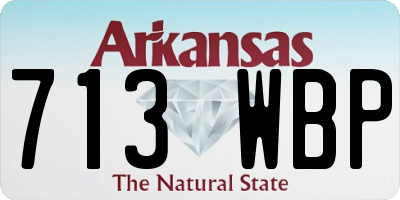 AR license plate 713WBP