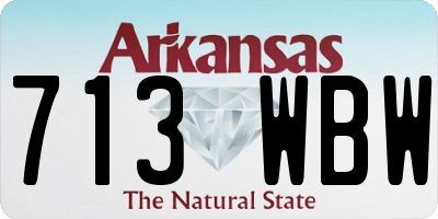 AR license plate 713WBW