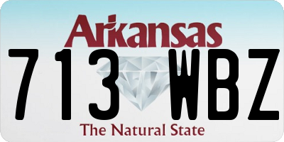 AR license plate 713WBZ