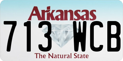 AR license plate 713WCB