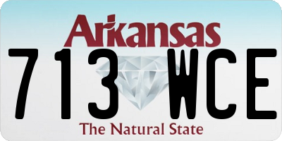 AR license plate 713WCE