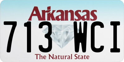 AR license plate 713WCI