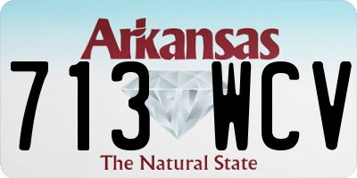 AR license plate 713WCV