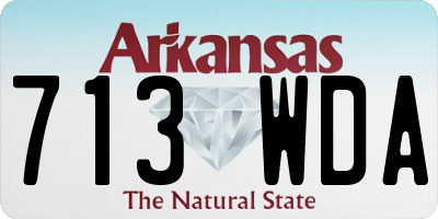 AR license plate 713WDA