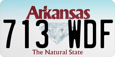 AR license plate 713WDF