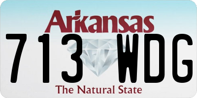 AR license plate 713WDG