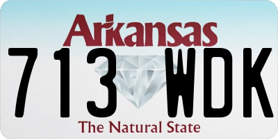 AR license plate 713WDK