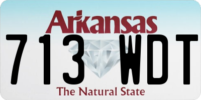 AR license plate 713WDT