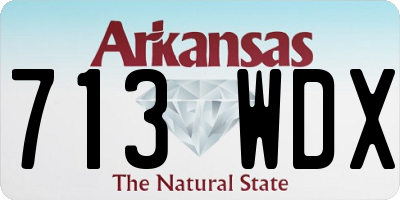 AR license plate 713WDX