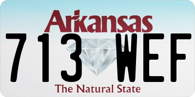 AR license plate 713WEF