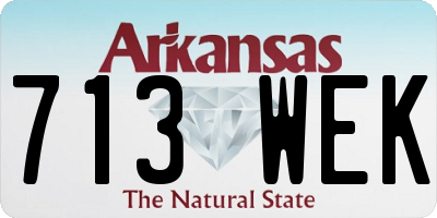 AR license plate 713WEK