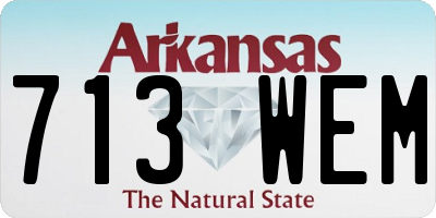 AR license plate 713WEM