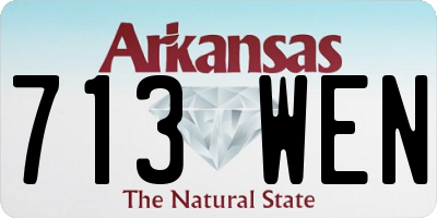 AR license plate 713WEN