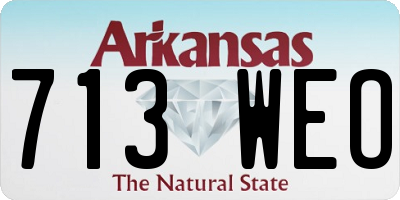 AR license plate 713WEO