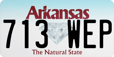 AR license plate 713WEP