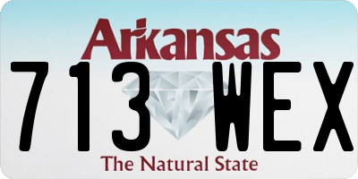 AR license plate 713WEX