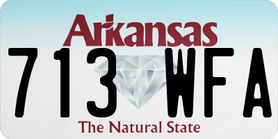 AR license plate 713WFA