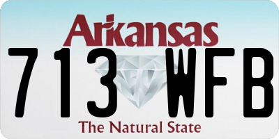 AR license plate 713WFB