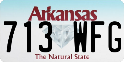 AR license plate 713WFG