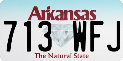 AR license plate 713WFJ