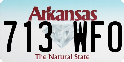 AR license plate 713WFO