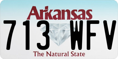 AR license plate 713WFV
